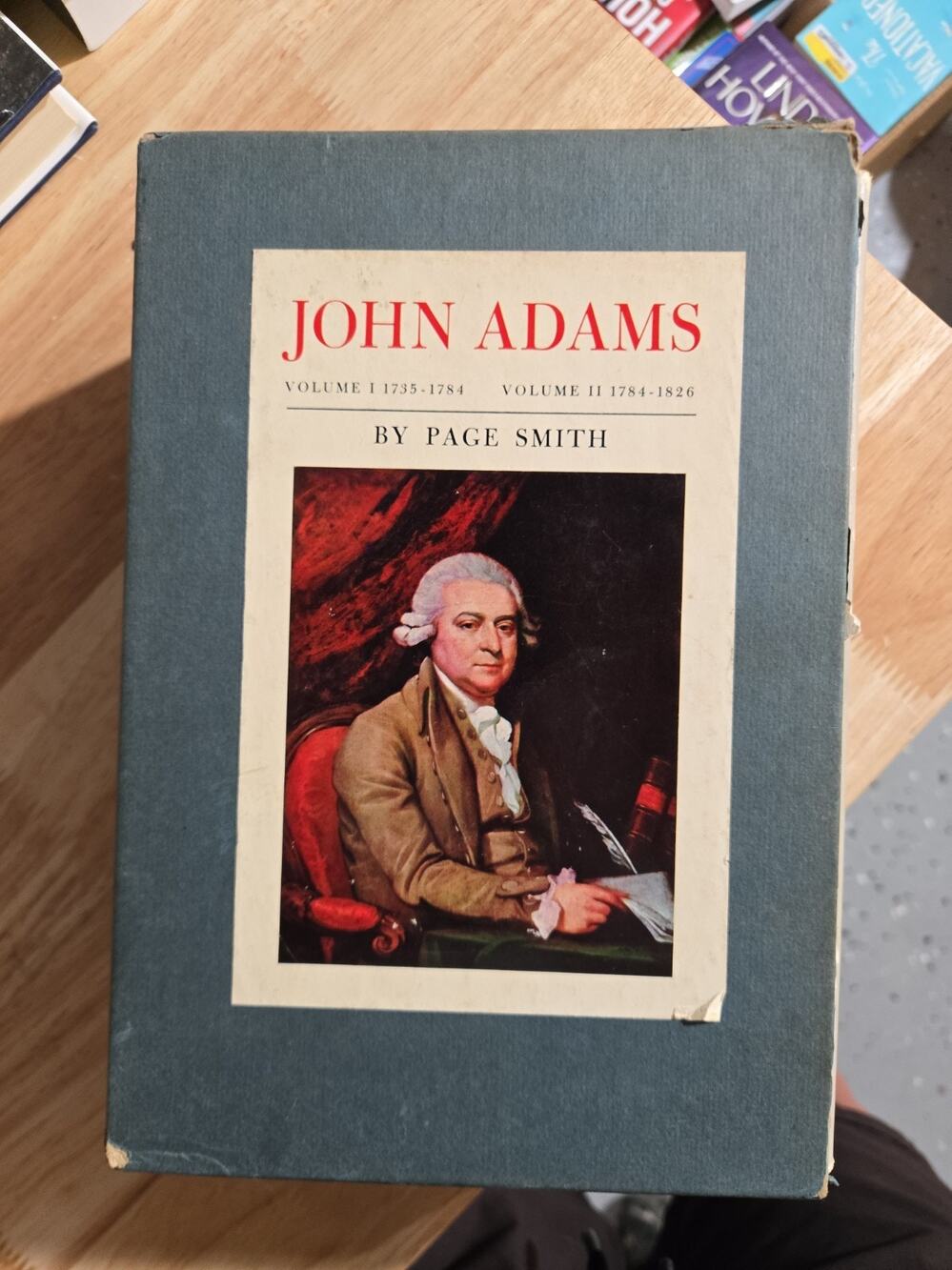 John Adams by Page Smith 2 book Set 1st Edition Vol 1-2 1962 Hardcover Set